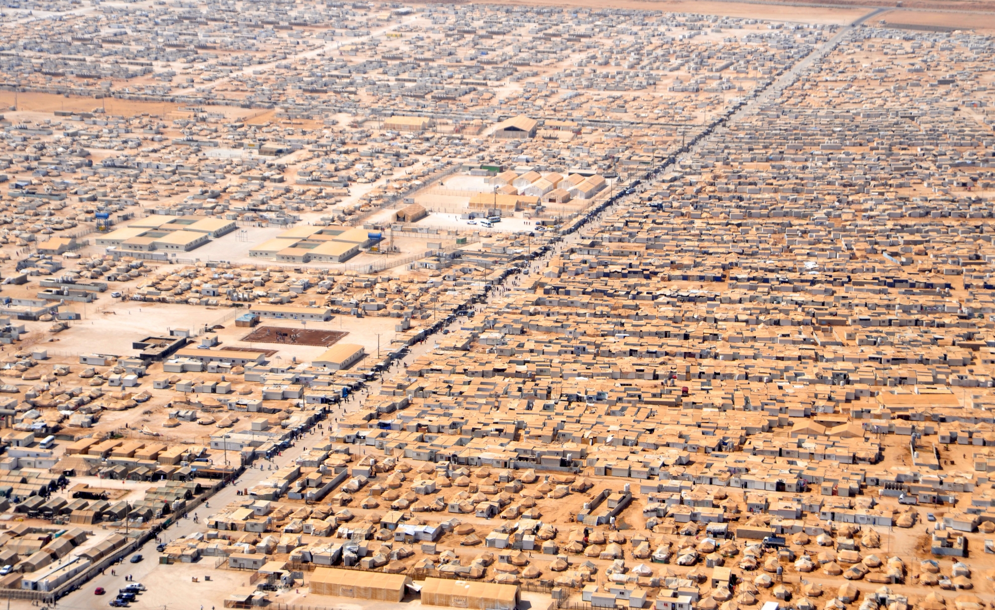 An Aerial View of the Zaatri Refugee Camp